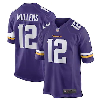 mens nike nick mullens purple minnesota vikings game player